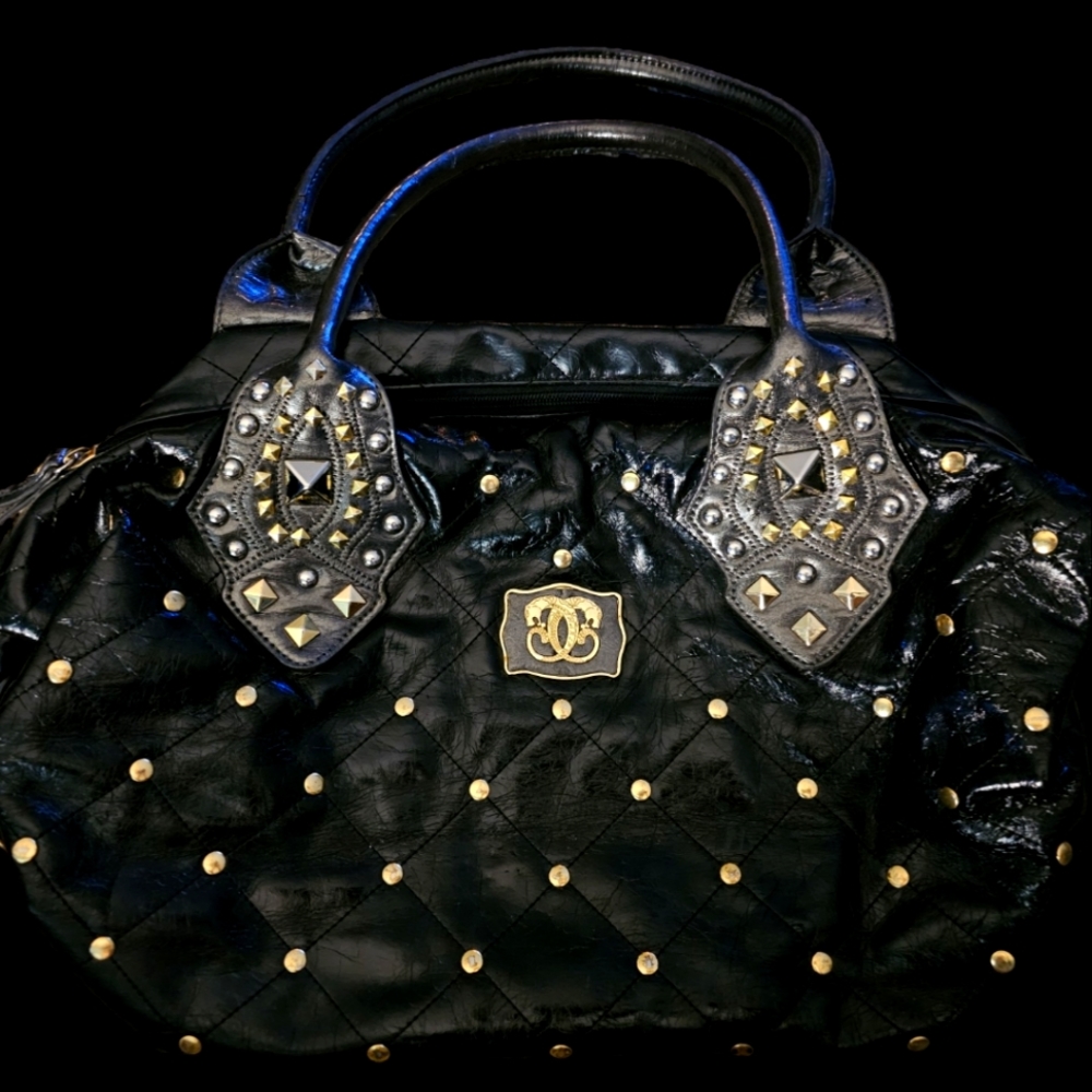 Original by Sharif 1827 Patent Leather Studded Handbag